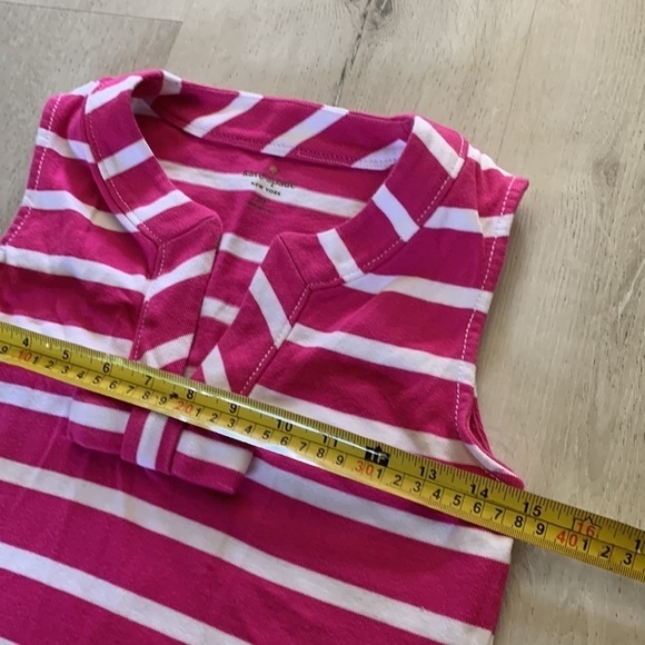Kate Spade | Tropez Pink White Stripe Cotton Shift Dress size XS bow - Picture 7 of 9